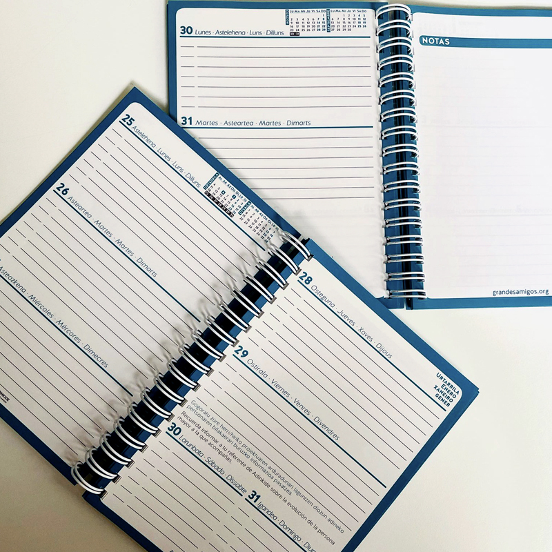 agenda corporativa anual personalizada