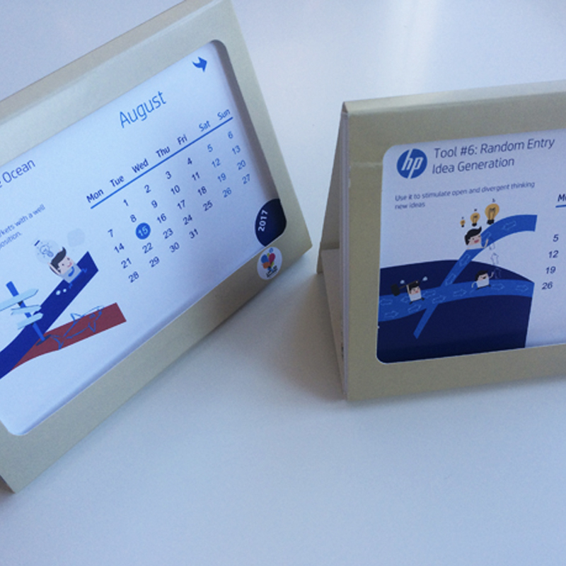 calendario de mesa personalizado, tipo marco de fotos